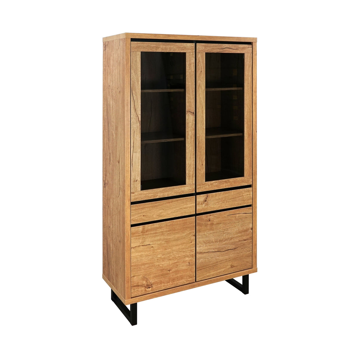 VITRINA RÁVENA 4 PUERTAS 2 CAJONES
