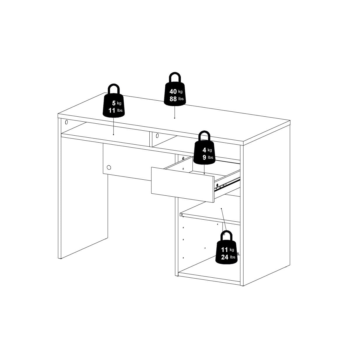 NOMAD DESK WITH DOOR AND DRAWER