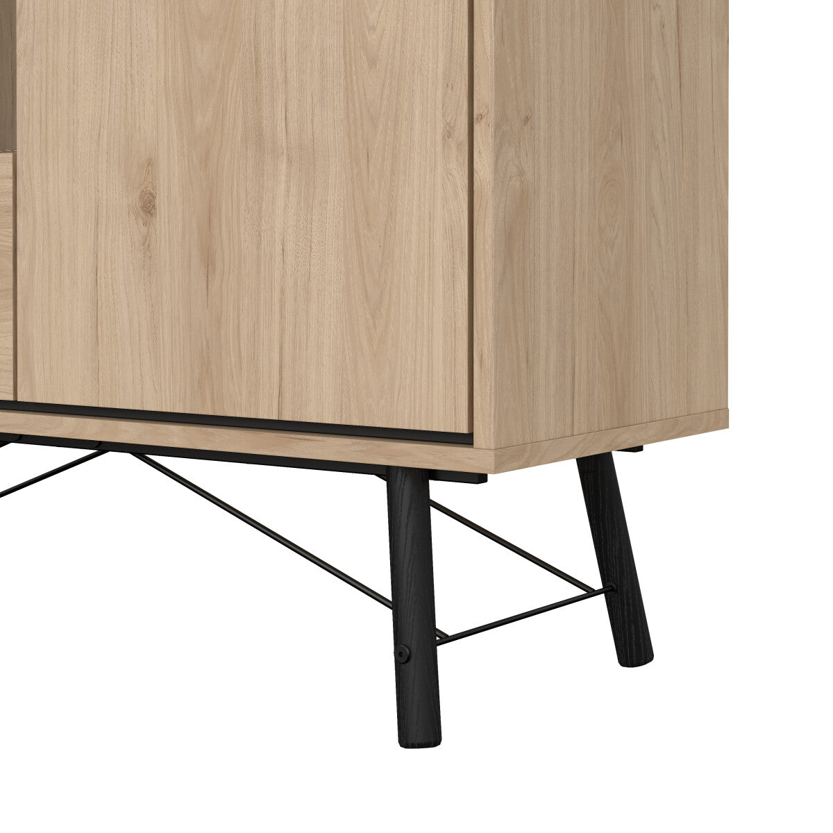 VITRINA CONDE DUQUE CON PUERTA DE CRISTAL Y CAJÓN