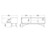 MUEBLE TV DELICIAS CON PUERTA Y CAJÓN