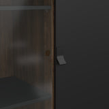 VITRINA ACACIAS CON PUERTA DE CRISTAL Y CAJÓN