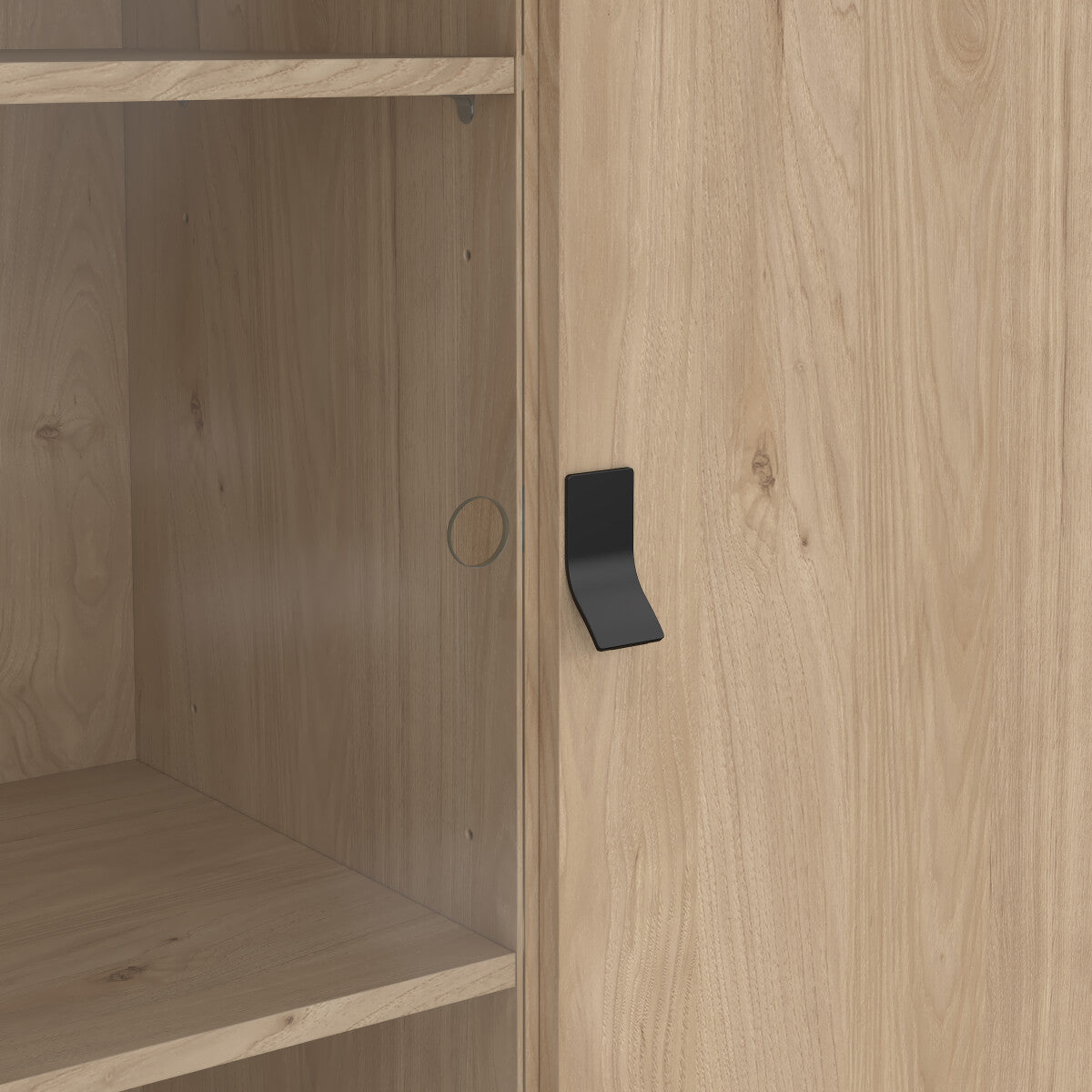 VITRINA CONDE DUQUE CON PUERTA DE CRISTAL Y CAJÓN