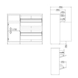 ZAPATERO HELSINKI CON 2 PUERTAS ABATIBLES