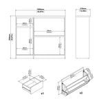 ZAPATERO HELSINKI CON 2 PUERTAS ABATIBLES