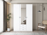 ARMARIO TURKU 3 PUERTAS CON ESPEJO Y 3 CAJONES