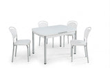 LENA EXTENDABLE TABLE AND 4 CHAIRS SET