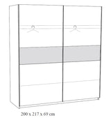 ARMARIO SIENA 2 PUERTAS CORREDERAS