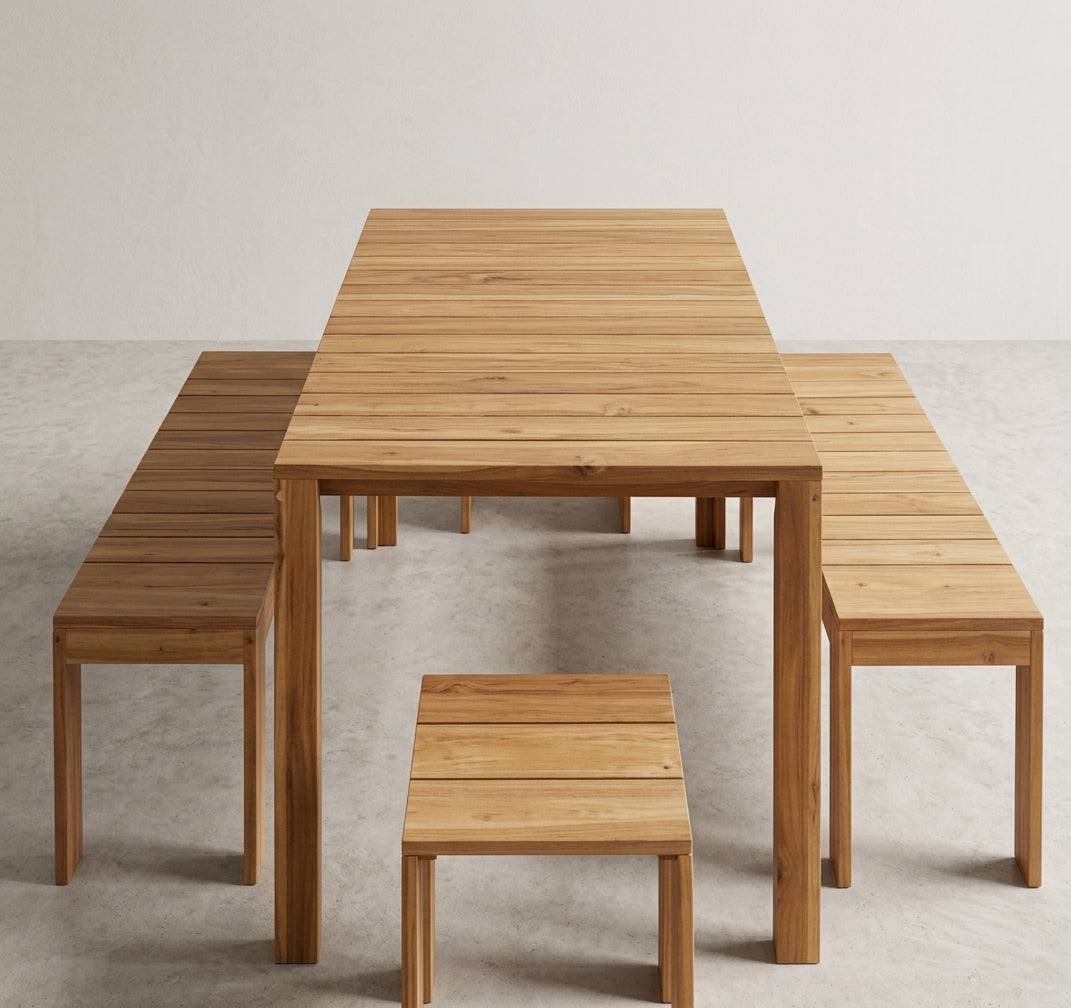CONJUNTO DE MESA Y BANCOS NAXOS